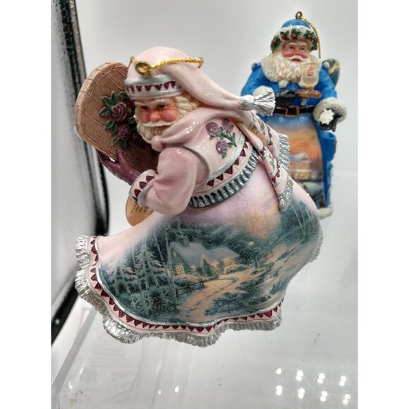 Thomas Kinkade Old World Santa Ornament Sets #1 & #2- Ashton-Drake Galleries - Picture 6 of 13